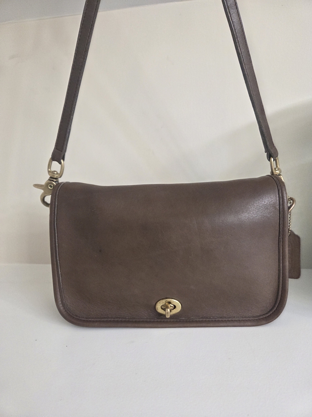 Vintage Coach Pocket Purse In Putty, EUC